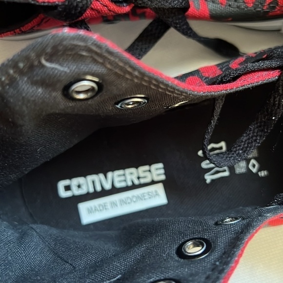 NEW!!! Unisex Converse High Top Chuck Taylor All Star Hi Top Rock Script Red - Picture 8 of 11